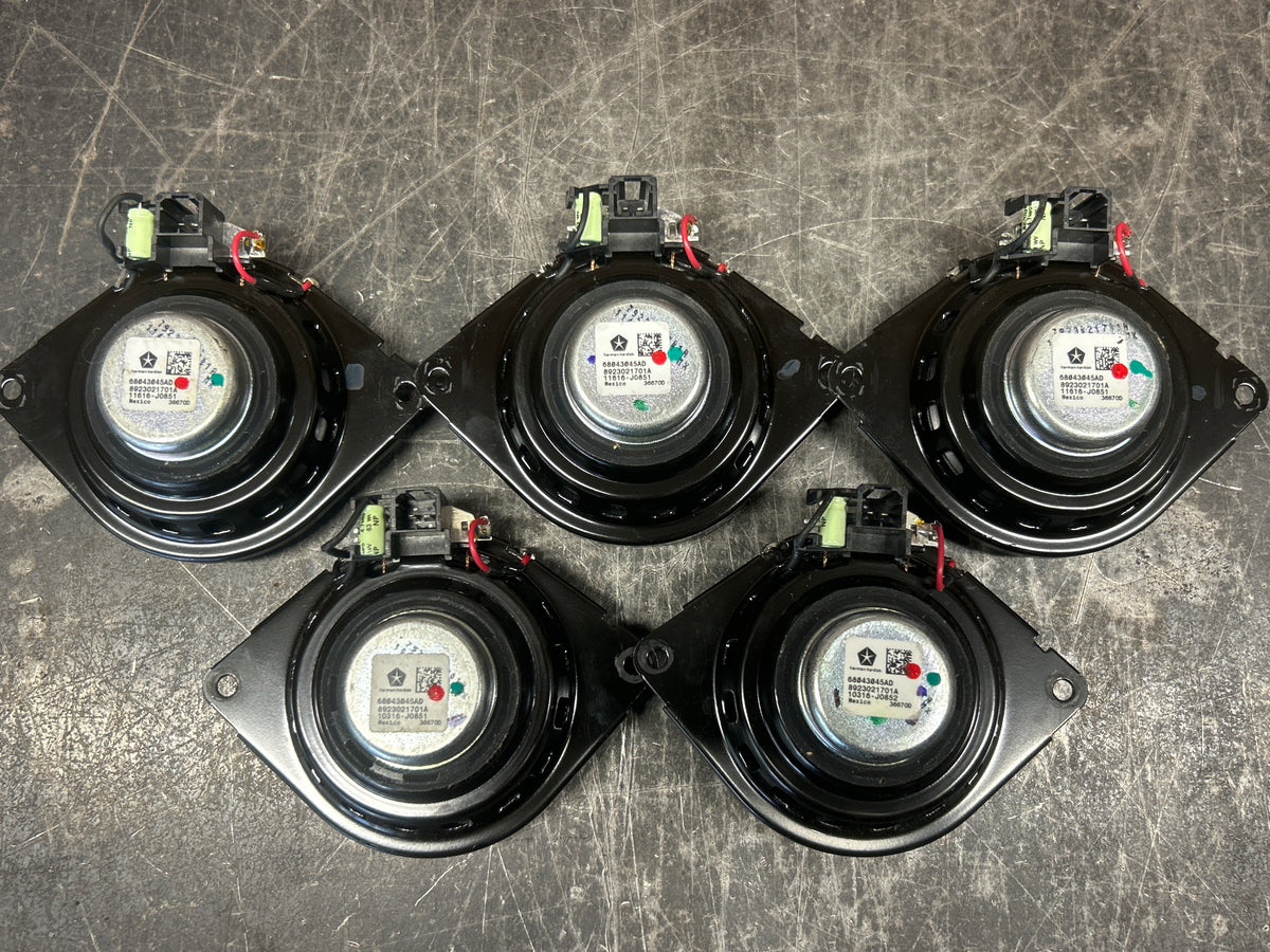 2012-2023 DODGE JEEP CHRYSLER SRT HELLCAT HARMON/KARDON SOUND SPEAKER SET OF 9