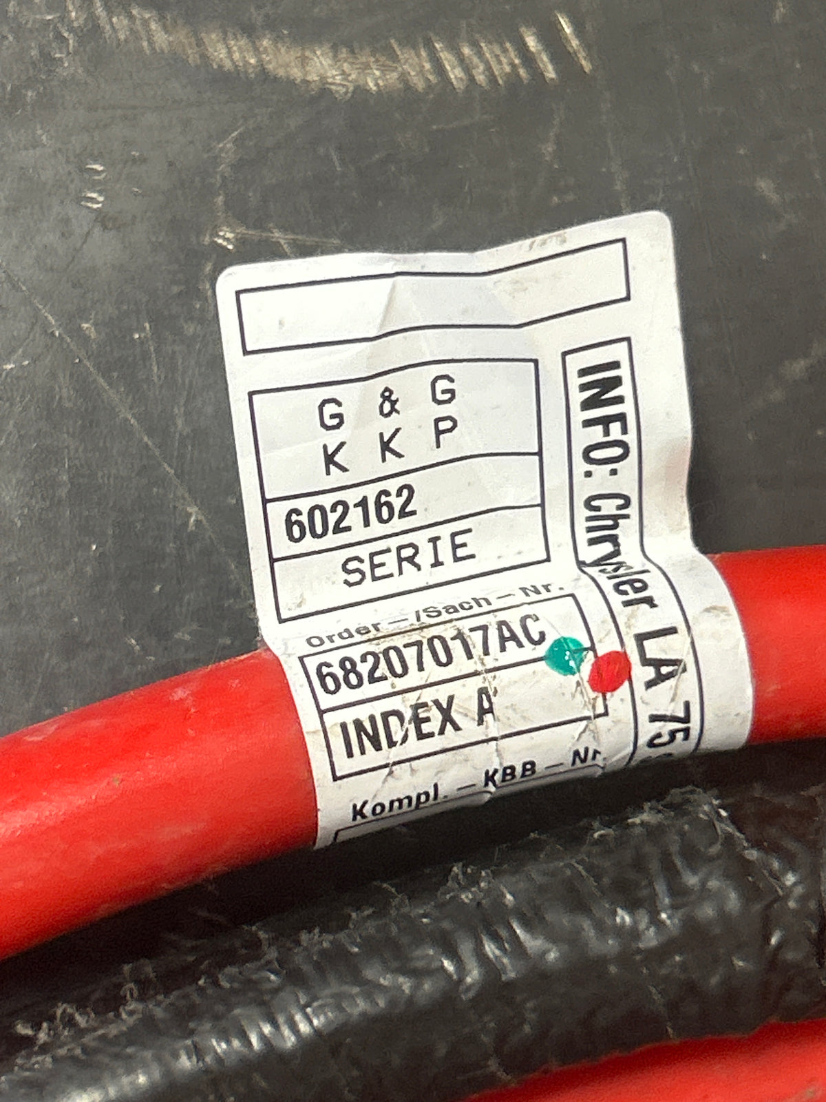11-23 DODGE CHALLENGER HELLCAT ENGINE POSITIVE BATTERY CABLE 68207017AD OEM