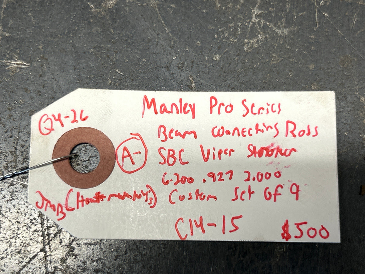 Manley Pro Series I Beam Connecting Rods SBC Viper Stroker 6.200 .927 2.000