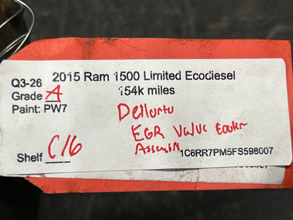 2014-2019 DODGE RAM 1500 EcoDiesel 3.0 Dellorto Exhaust Gas Valve EGR Cooler OEM