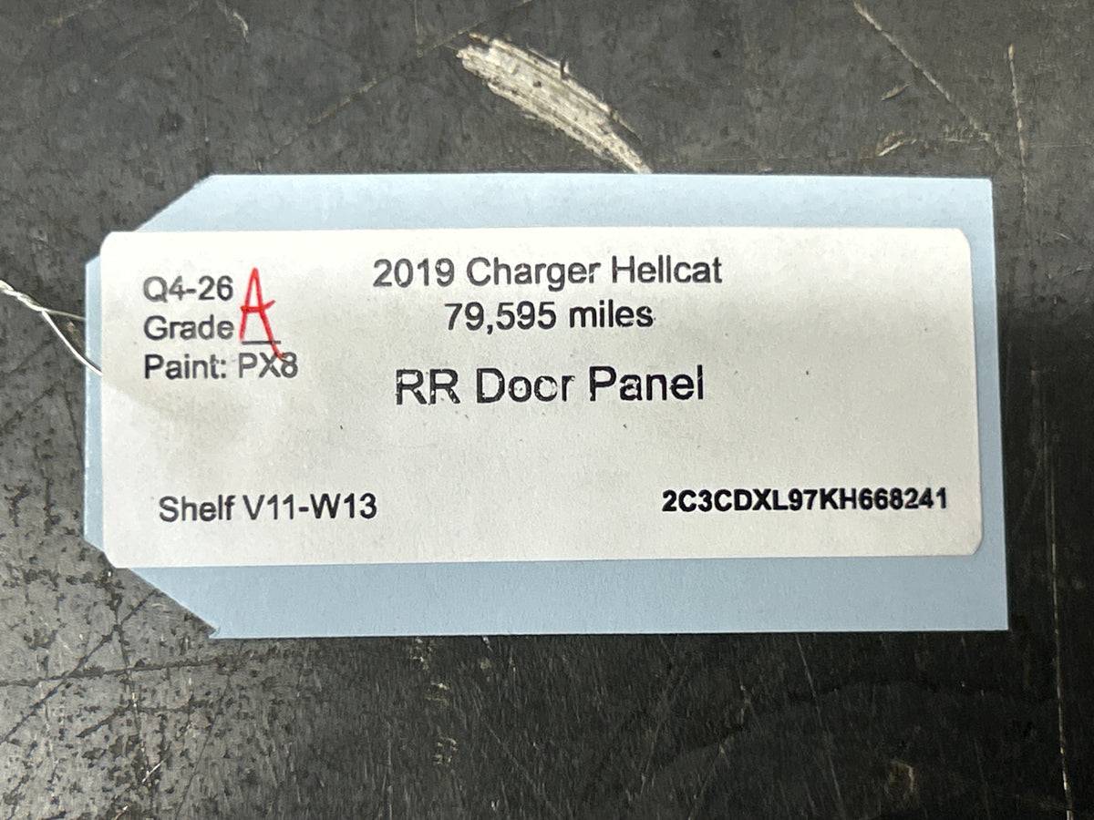 2019-2023 DODGE CHARGER HELLCAT SRT RIGHT REAR INTERIOR DOOR PANEL 6QY643X9AB