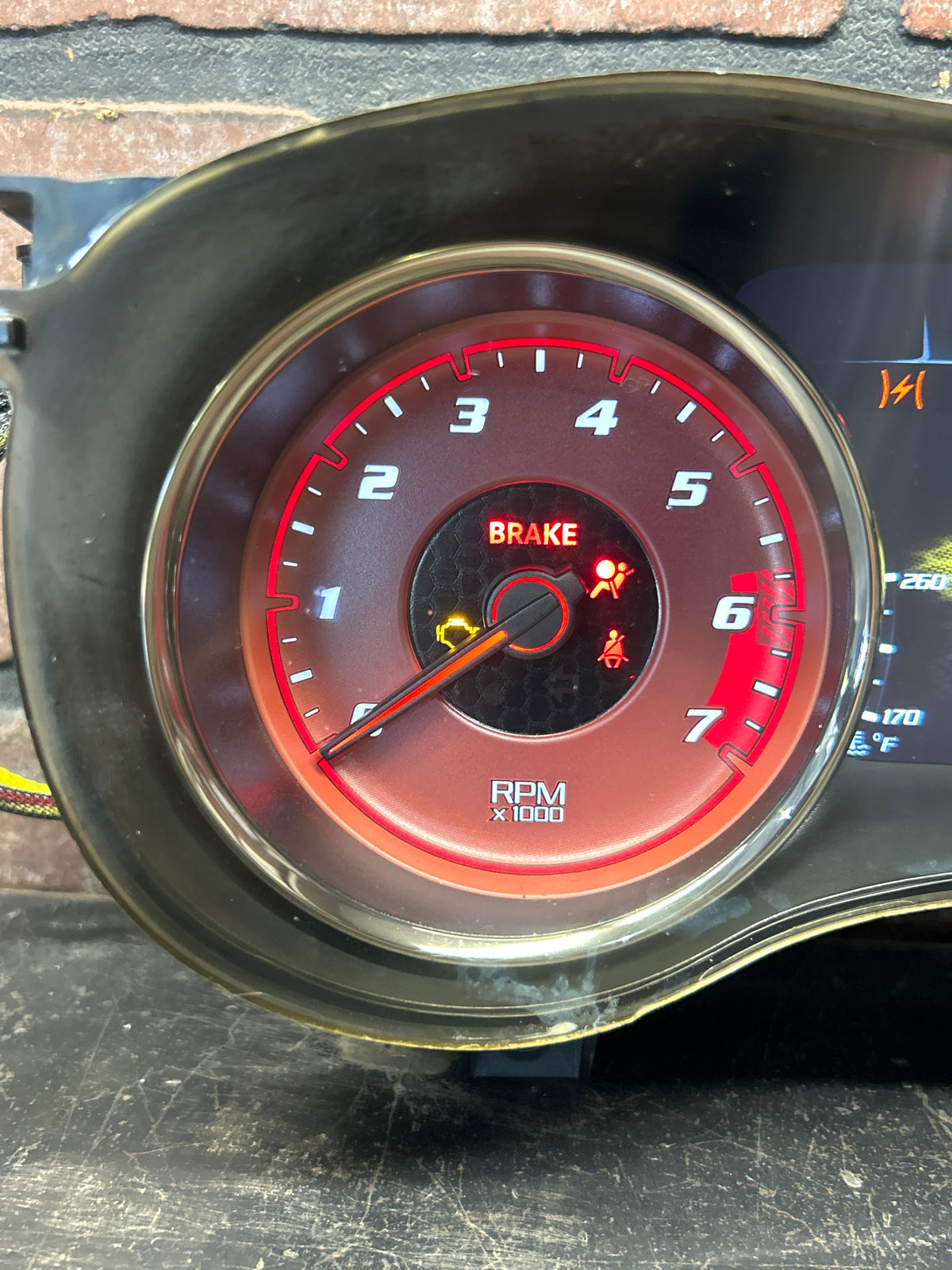 19 Dodge Charger Hellcat Red 200MPH Speedometer Gauge Cluster 68412303AB OEM