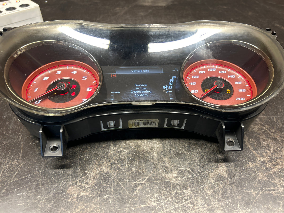 19 Dodge Charger Hellcat Red 200MPH Speedometer Gauge Cluster 68412303AB OEM