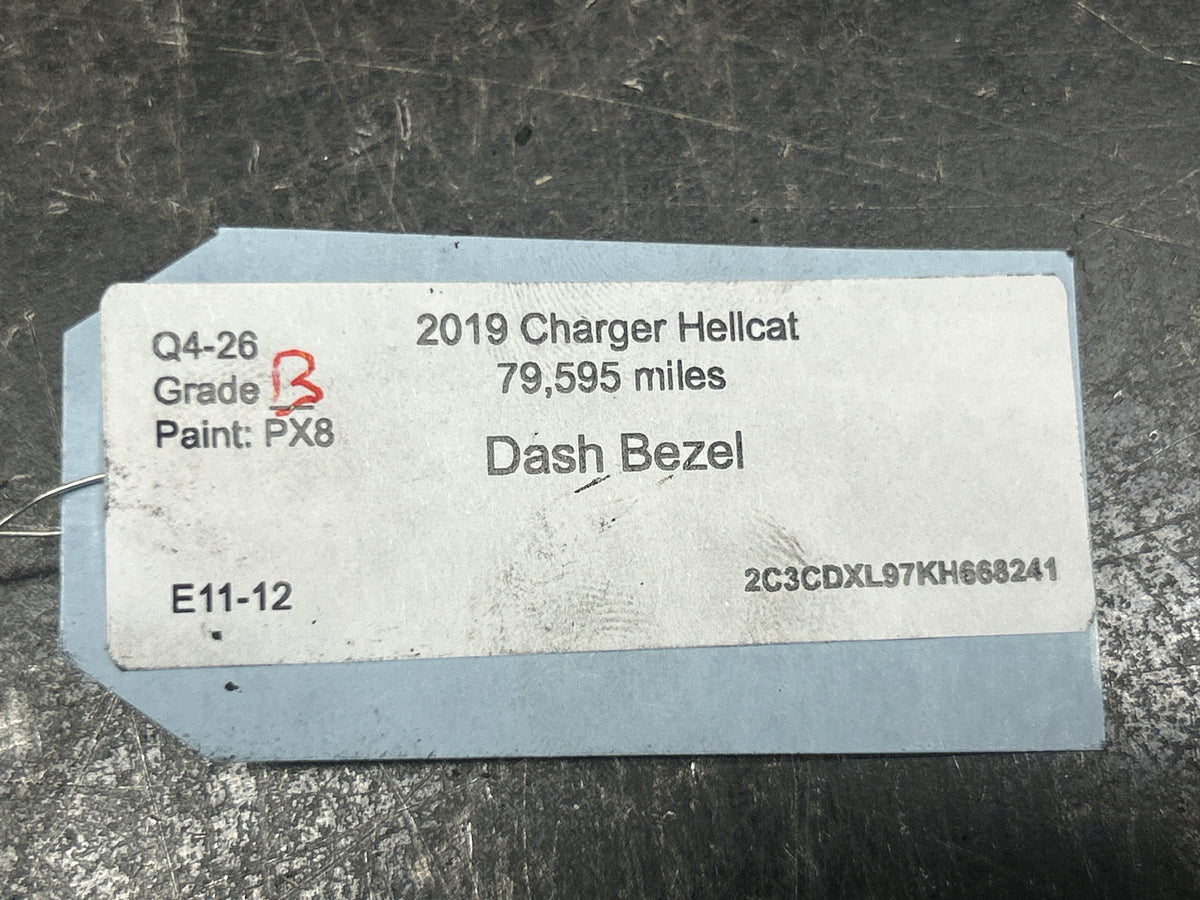 2015-2023 Dodge Charger Hellcat SRT Speedometer Dash Trim Bezel AL25617XSU005