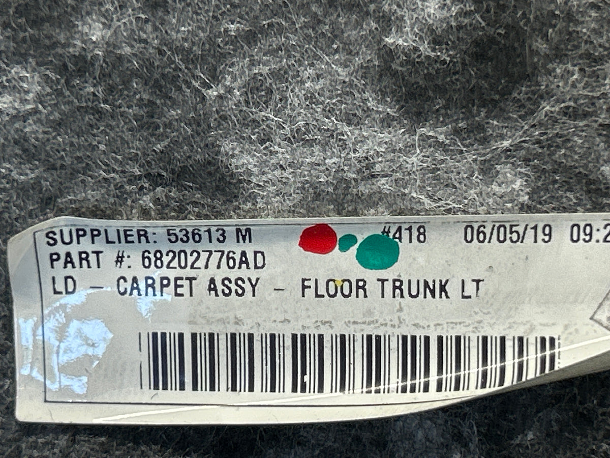 2015-2019 CHARGER TRUNK REAR LEFT SIDE TRIM PANEL CARPET OEM 68202776AD