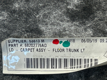 2015-2019 CHARGER TRUNK REAR LEFT SIDE TRIM PANEL CARPET OEM 68202776AD