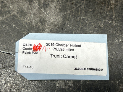 11-23 DODGE CHARGER HELLCAT REAR TRUNK CARGO SPARE COVER CARPET OEM 55315147AJ