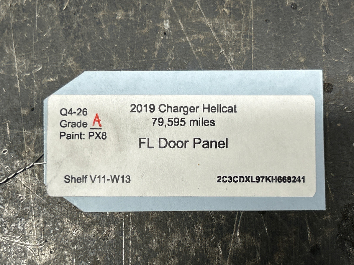 2019-2023 DODGE CHARGER HELLCAT SRT FRONT LEFT INTERIOR DOOR PANEL 6QY633X9AC
