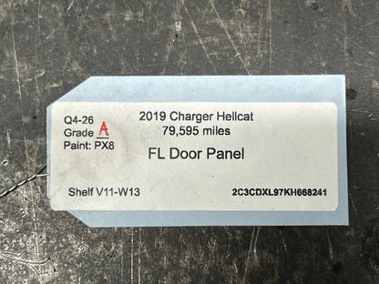 2019-2023 DODGE CHARGER HELLCAT SRT FRONT LEFT INTERIOR DOOR PANEL 6QY633X9AC