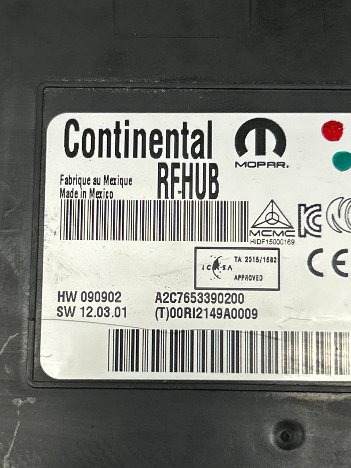 15-23 CHARGER CHALLENGER HUB RECEIVER KEYLESS ENTRY RF HUB 68394158AC OEM
