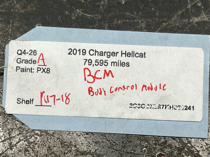 2019 Dodge Charger HELLCAT BCM Body Control  Module 68396563AC Slightly Burnt