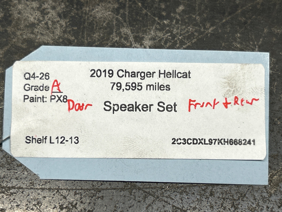 11-23 Dodge Charger Chrysler 300 Hellcat Door Speaker Set X Four 52851560AA OEM