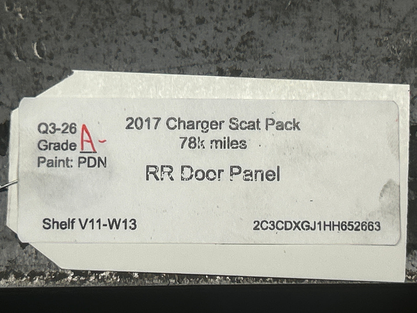 2015-2023 Mopar Charger Scat Pack Rear Right Passenger Door Panel Leather OEM