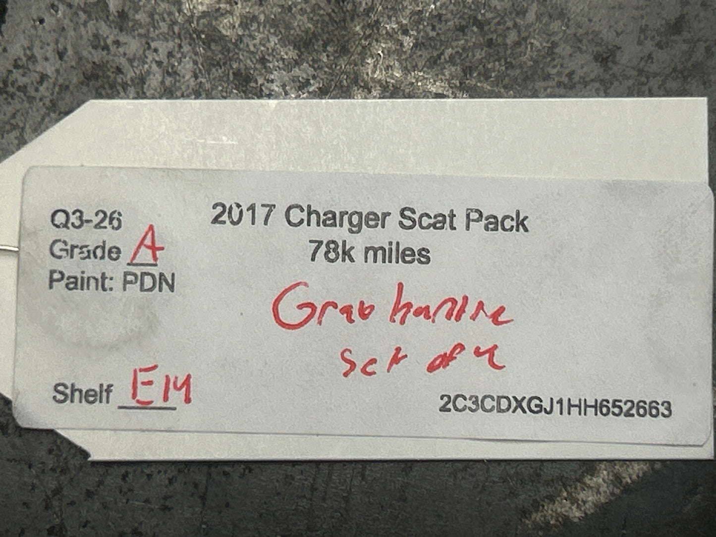 11-23 Dodge Charger Scat Pack Set Of 4 Roof Grab Handles Black OEM 1RV81TRMAB