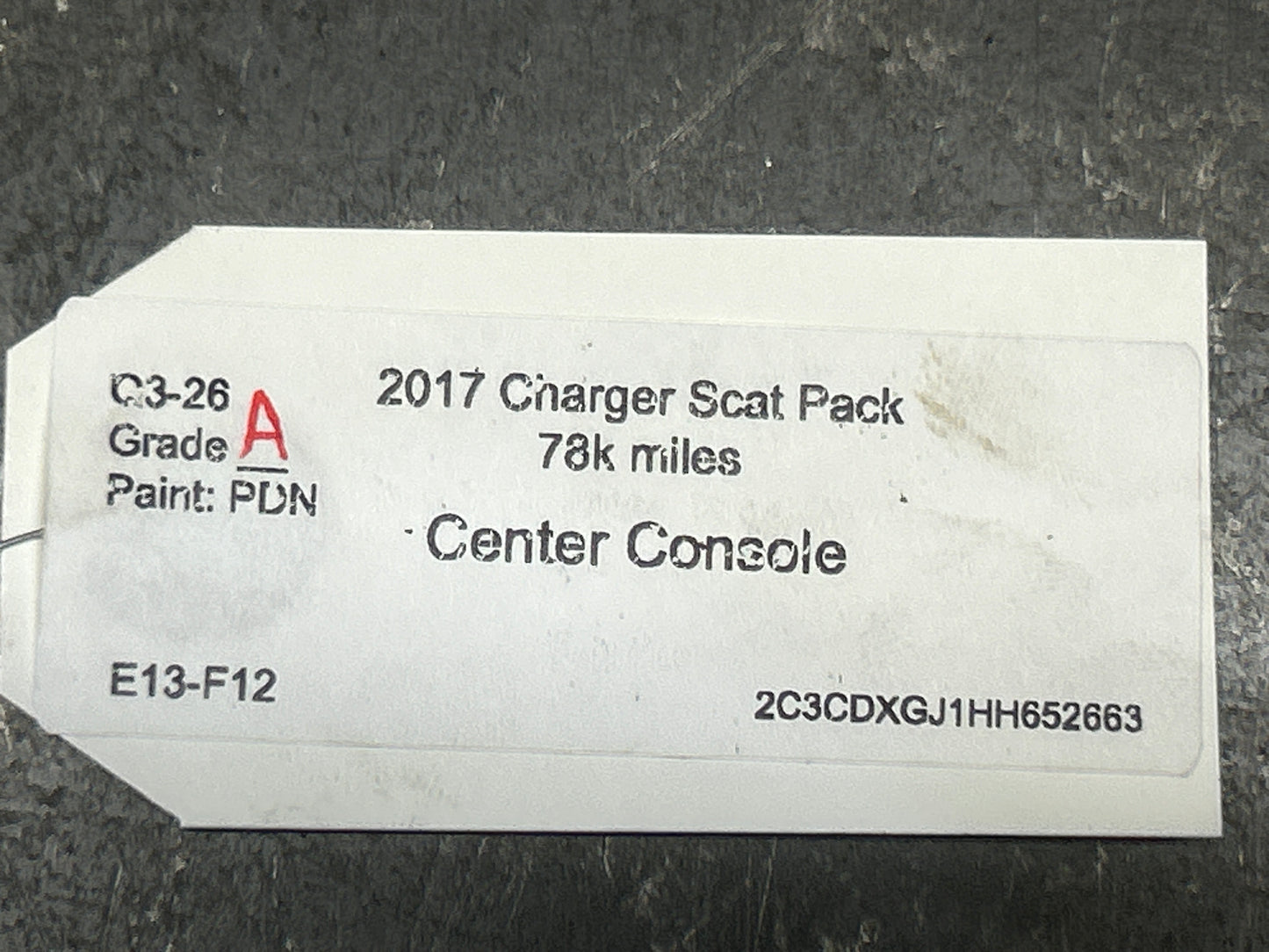 2015-2023 Dodge Charger/300 Floor Center Console Cup Holder OEM AK47393DX9006