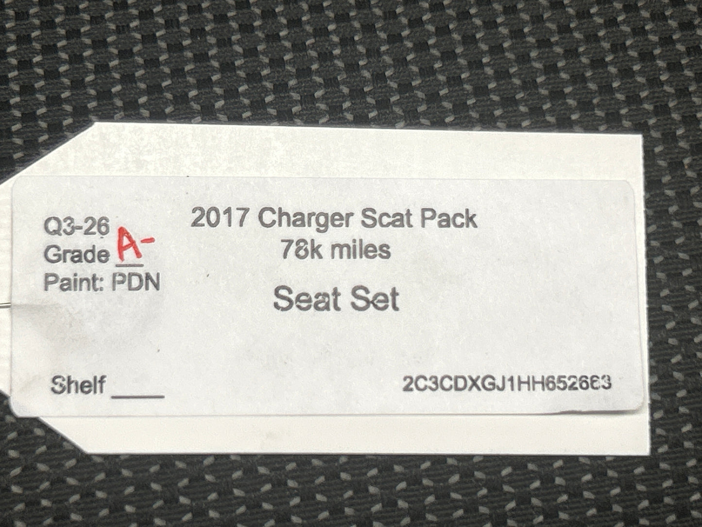 2015-2023 Dodge Charger Scat Pack R/T  SRT Cloth Seat Set W/Scat Pack Logo OEM