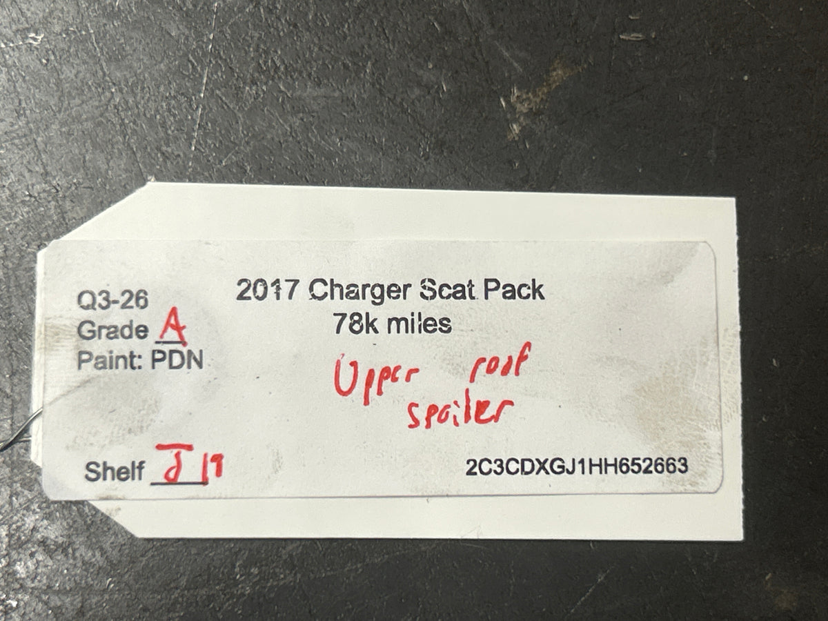 2015-2023 Dodge Charger Scat Pack Rear Upper window Roof Spoiler