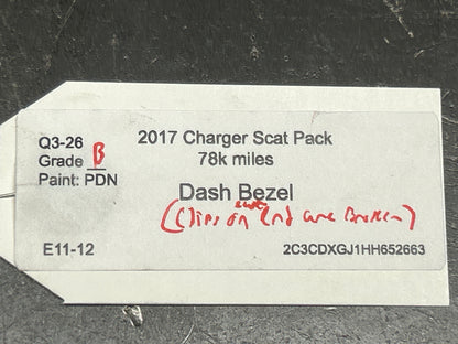 2015-2023 Dodge Charger Scat Pack Speedometer Dash Trim Bezel OEM AL25617XTP005
