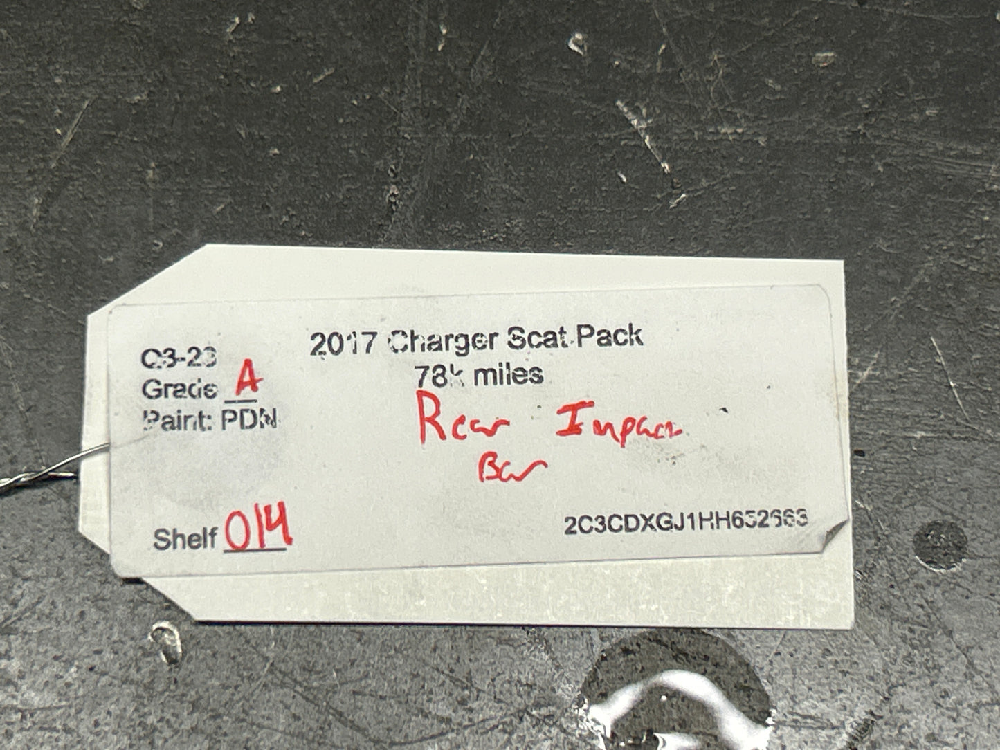 15-23 Dodge Charger OEM Rear Bumper Reinforcement Impact Bar 68209675AA