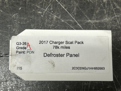 11-23 DODGE CHARGER FRONT DEFROSTER GRILLE UPPER DASH VENT PANEL 1JQ67DX9AK