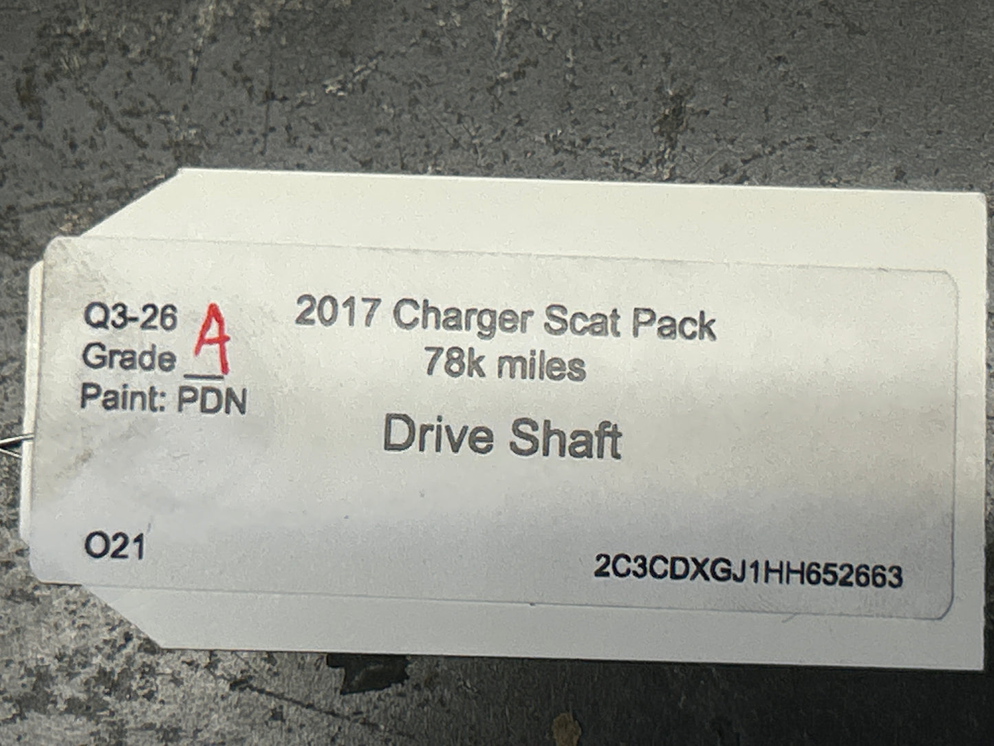 2015-2023 Dodge Charger/300C Scat SRT Pack 6.4L 5.7L Drive Shaft Assembly Auto
