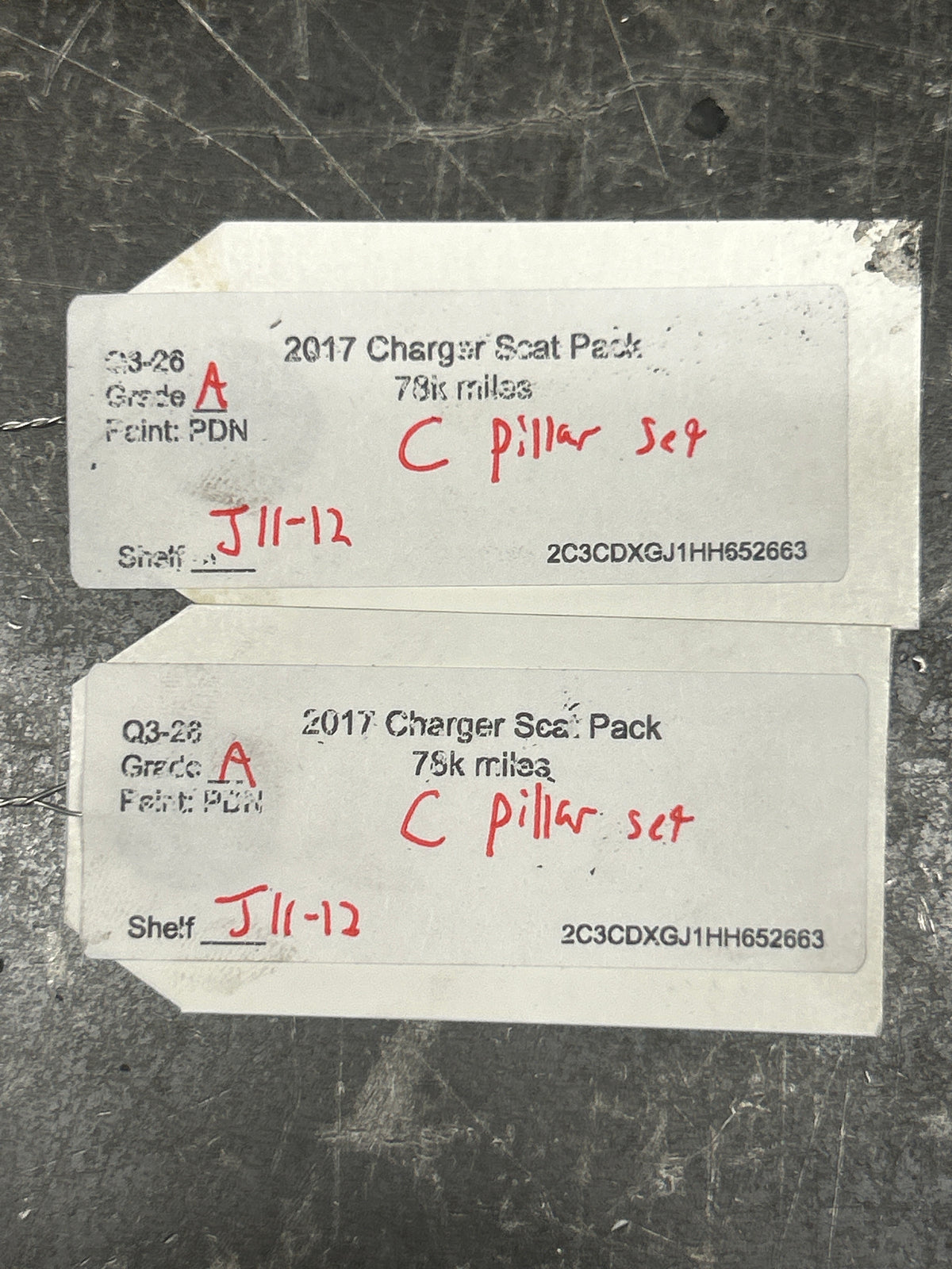 15-23 DODGE CHARGER REAR RIGHT LEFT PAIR C PILLAR TRIM 1KL83TRMAA 1KL82TRMAA