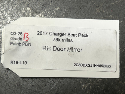2015-2020 DODGE CHARGER SCAT PACK SIDE RIGHT RH PASSENGER SIDE SIDE MIRROR OEM