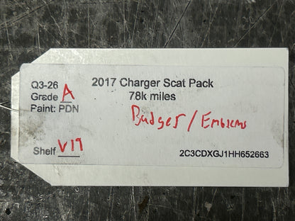 15-23 DODGE CHALLENGER/CHARGER R/T SCAT PACK BEE FENDER EMBLEMS OEM