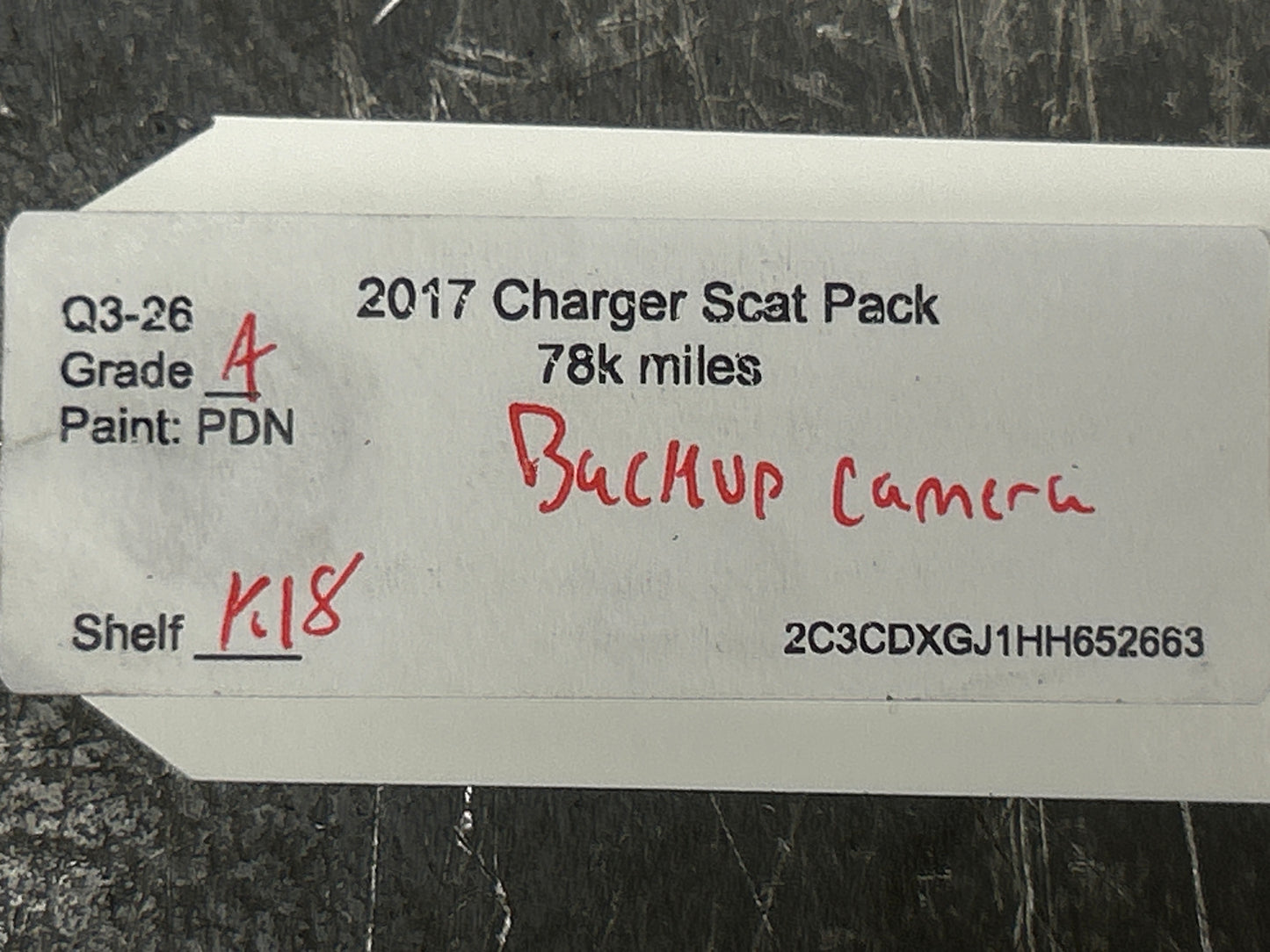 17-18 Dodge Charger Rear Camera OEM Truck Rear Park Assist Back Up Camera