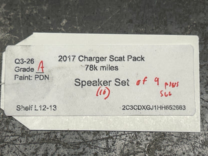 15-23 CHARGER/300C SRT8 OEM RADIO SOUND AUDIO BEATS AUDIO SPEAKER SET OF 10
