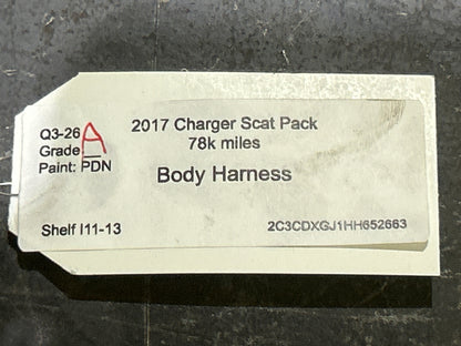 2017 Dodge Charger ScatPack Body Wiring Harness & Trunk Fuse Box 68304981AF OEM