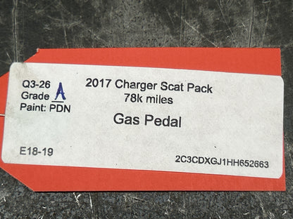 2017 DODGE CHARGER SCAT PACK SRT  ACCELERATOR GAS PEDAL ASSEMBLY 04861714AF