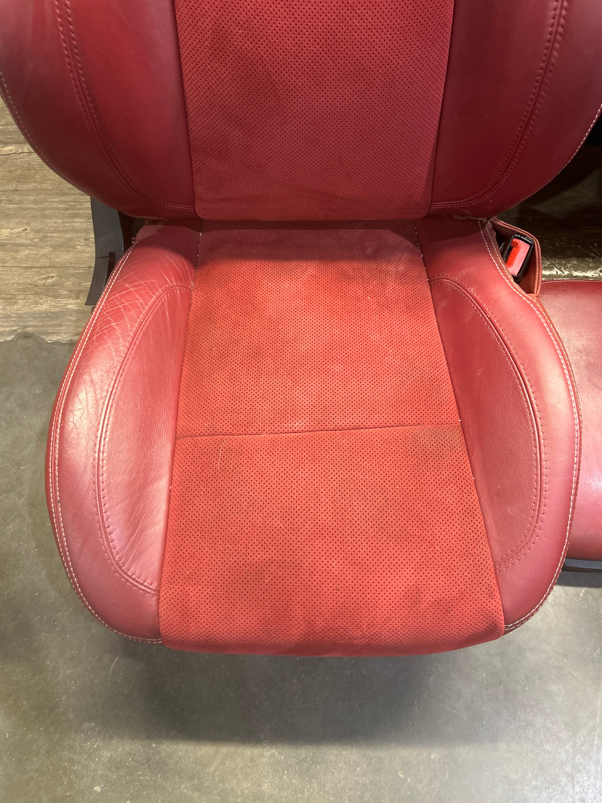 11-14 300 Charger SRT8 Red Leather Suede Seat Set Door Panels Complete Interior