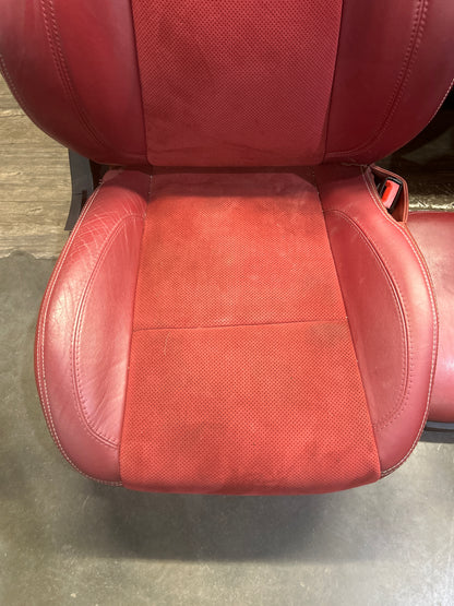 11-14 300 Charger SRT8 Red Leather Suede Seat Set Door Panels Complete Interior