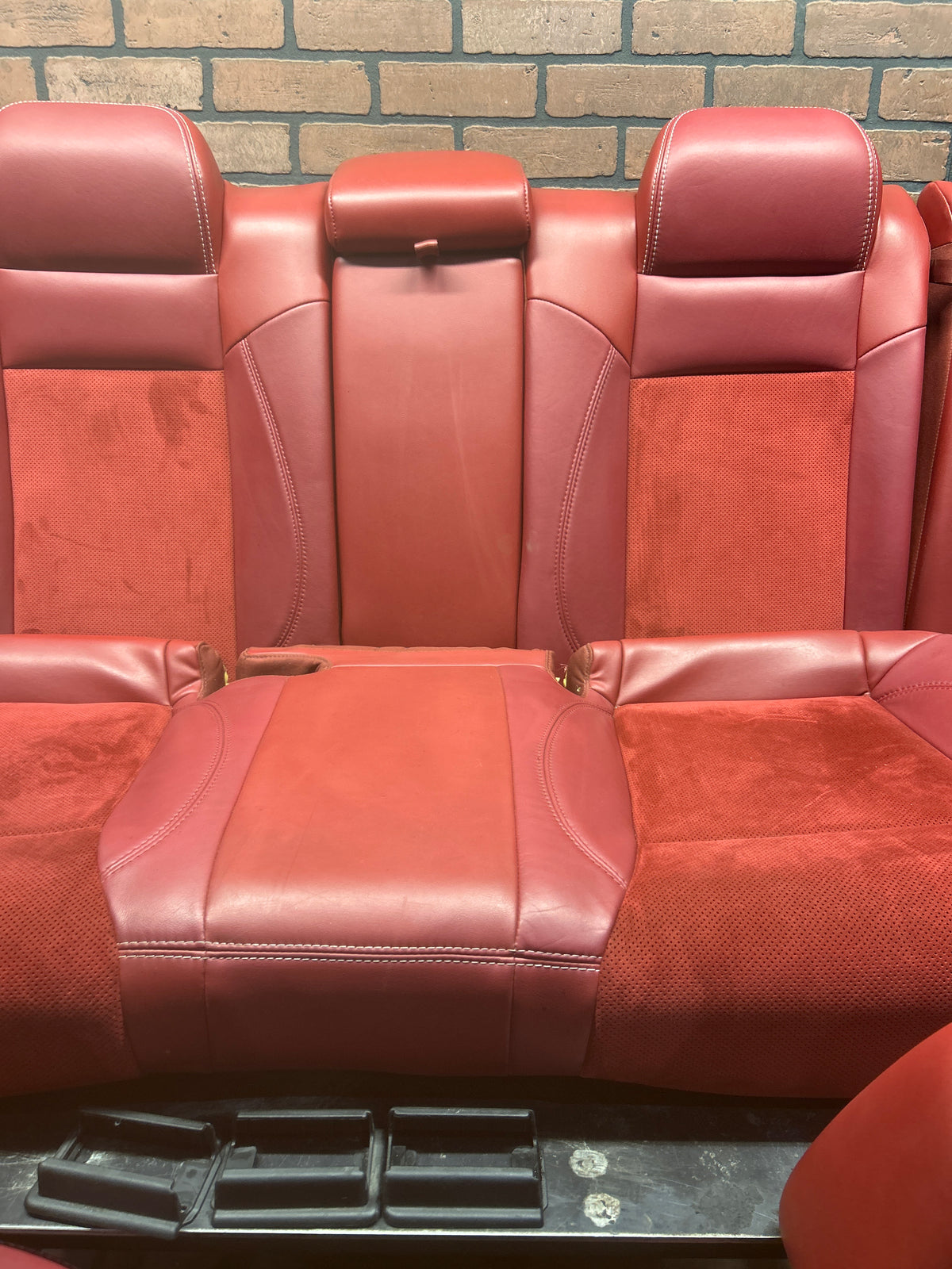 11-14 300 Charger SRT8 Red Leather Suede Seat Set Door Panels Complete Interior