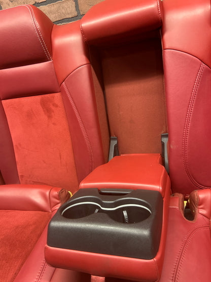 11-14 300 Charger SRT8 Red Leather Suede Seat Set Door Panels Complete Interior