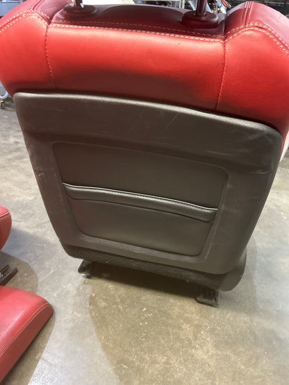 11-14 300 Charger SRT8 Red Leather Suede Seat Set Door Panels Complete Interior