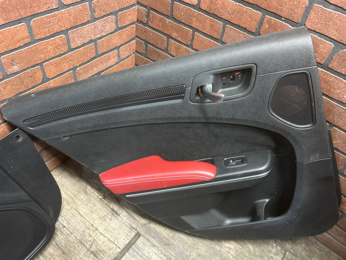 11-14 300 Charger SRT8 Red Leather Suede Seat Set Door Panels Complete Interior