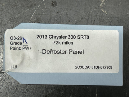 2011-2023 DODGE CHARGER SRT/CHRYSLER 300C DEFROSTER GRILLE WITH SUNSENSOR OEM