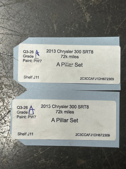 2011-2014 Dodge Charger/Chrysler 300 Front Cloth A Pillar Trim Cover Set OEM