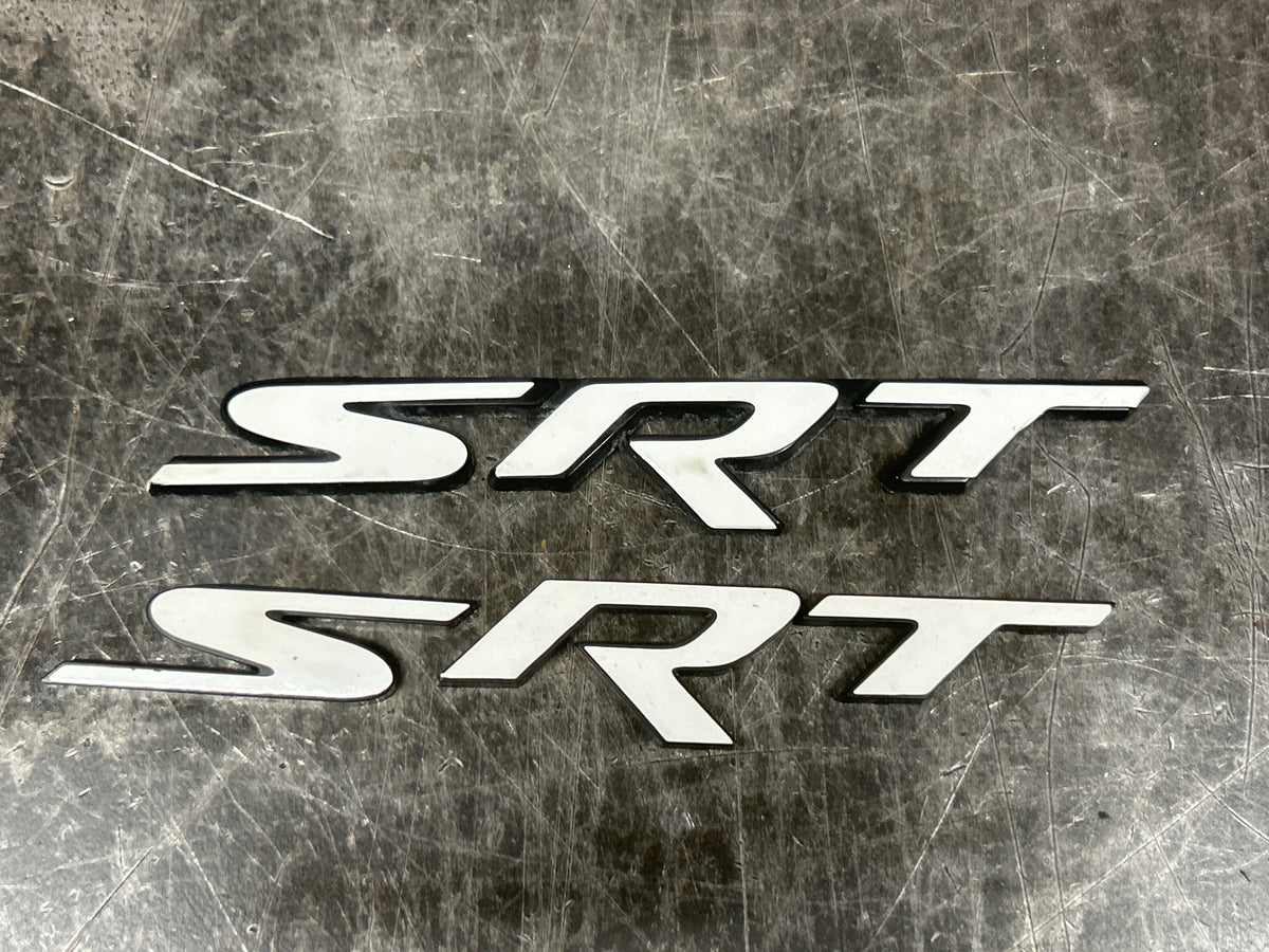 Genuine Mopar Nameplate 1WS20SZ0AB Chrysler Dodge Jeep Ram SRT Badge White