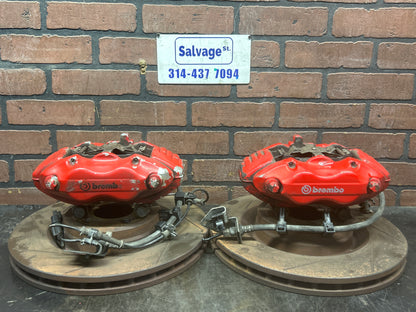 05-14 CHRYSLER 300C SRT8 OEM FRONT FOUR PISTON BREMBO BRAKE CALIPERS W/ROTORS