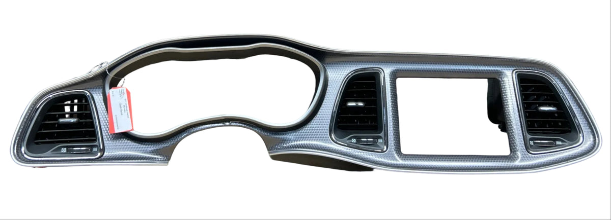 15-23 Challenger SRT Hellcat Carbon OEM Dash Speedometer Radio Trim Bezel Vents