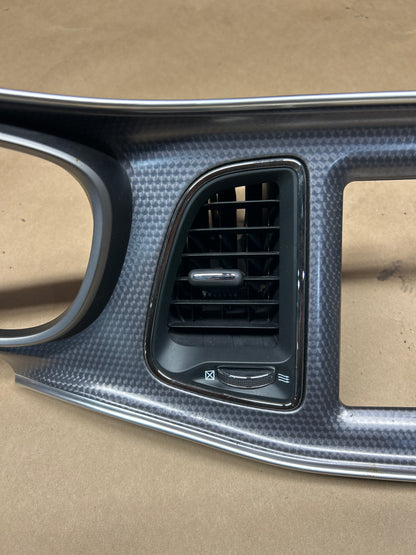 15-23 Challenger SRT Hellcat Carbon OEM Dash Speedometer Radio Trim Bezel Vents