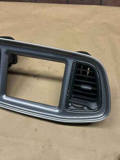 15-23 Challenger SRT Hellcat Carbon OEM Dash Speedometer Radio Trim Bezel Vents
