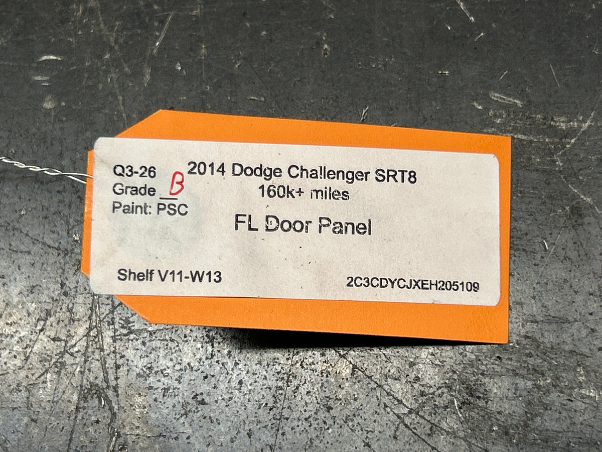 08-14 Dodge Challenger SRT8 Passenger LH Side Interior Door Panel 1XF771RRAB OEM