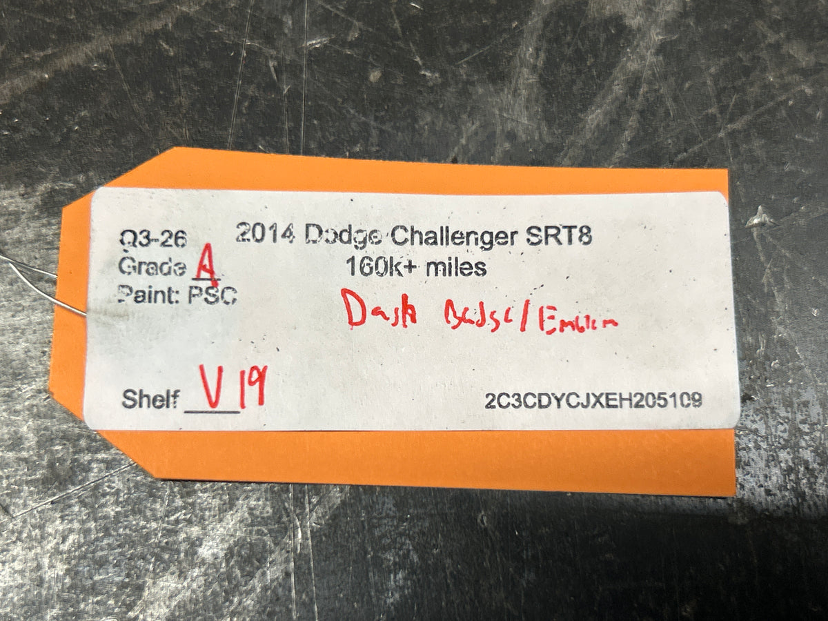 08-14 Dodge Challenger SRT Dash Instrument Panel Plaque Nameplate Emblem OEM