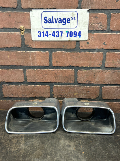 2011-2014 Dodge Challenger SRT8 Chrome Exhaust Pipe Tips Set Pair OEM 5147196AA