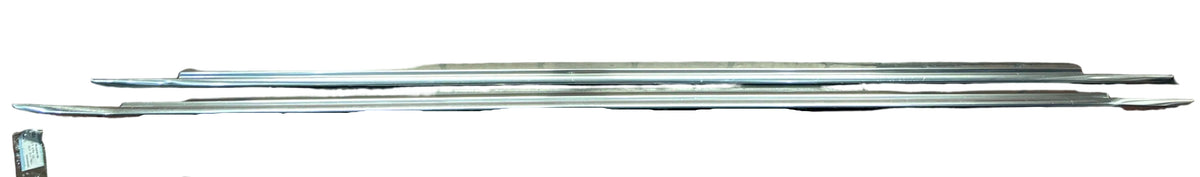 2011-2015 AUDI A8L LEFT RIGHT ROCKER PANEL GUARD SIDE SKIRT TRIM CHROME OEM