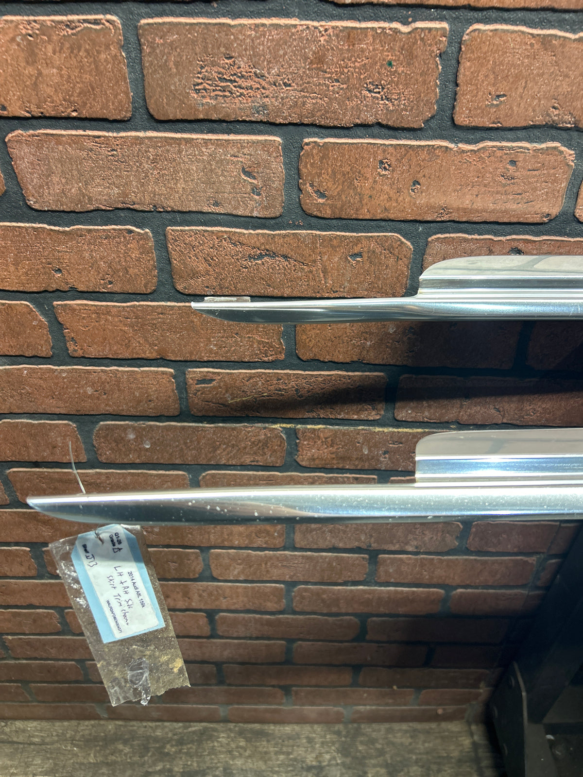 2011-2015 AUDI A8L LEFT RIGHT ROCKER PANEL GUARD SIDE SKIRT TRIM CHROME OEM